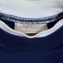 Load image into Gallery viewer, Vintage MC Sportswear Embroidered Christmas Snowman Festive Navy Blue Sweatshirt