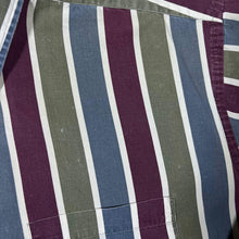 Load image into Gallery viewer, Vintage Norsport Multi Colour Block Striped Cotton Long Sleeve Button-Up Shirt