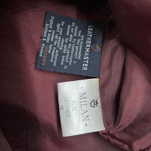 Load image into Gallery viewer, Vintage MILAN LEATHER Genuine Real Burgundy Leather Button Jacket
