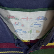 Load image into Gallery viewer, COTTON TRADERS Rugby Multi Colour Block Striped Short Sleeve Polo Shirt