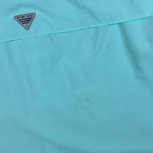 Load image into Gallery viewer, COLUMBIA PFG Omni-Shade Fishing Outdoor Turquoise Short Sleeve Button-Up Shirt