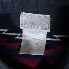 Load image into Gallery viewer, Vintage Express Rider Cowboy Western Patterned Black Long Sleeve Button-Up Cotton Shirt