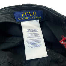 Load image into Gallery viewer, POLO RALPH LAUREN Embroidered Mini Red Pony Logo Faded Black Baseball Cap