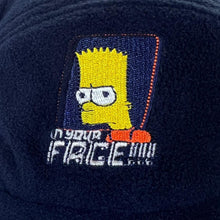 Load image into Gallery viewer, Vintage THE SIMPSONS (2001) "In Your Face!!!" Bart Simpson Fleece Trapper Hat Cap