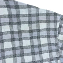Load image into Gallery viewer, Vintage 90's SATURDAYS Grey White Plaid Check Long Sleeve Flannel Shirt