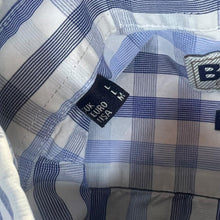 Load image into Gallery viewer, Barbour "Tailored Fit" Blue White Check Long Sleeve Button-Up Cotton Shirt