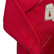 Load image into Gallery viewer, NFL SAN FRANCISCO 49ERS Embroidered Logo Spellout Fleece Lined Red Zip Hoodie