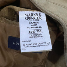 Load image into Gallery viewer, BLUE HARBOUR Marks & Spencer Classic Real Genuine Tan Suede Leather Bomber Jacket