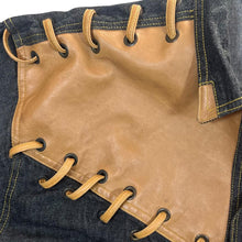 Load image into Gallery viewer, Vintage Cowboy Western Panelled Black Denim Popper Long Sleeve Shirt