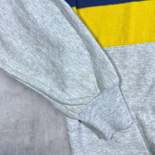 Load image into Gallery viewer, Vintage 80's Rally Sweats Michigan Wolverines College Towelling Colour Block Button Sweatshirt