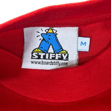 Load image into Gallery viewer, STIFFY "Stiffy Big Air" Surfer Skater Logo Spellout Graphic Red Long Sleeve T-Shirt