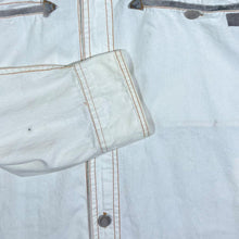 Load image into Gallery viewer, Vintage Stars & Stripes Cowboy Western Embroidered Aztec White Grey Long Sleeve Shirt