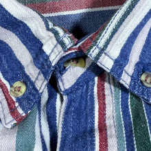Load image into Gallery viewer, Vintage 90's Thums Up Multi Colour Striped Cotton Long Sleeve Button-Up Shirt