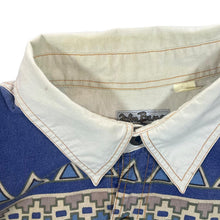 Load image into Gallery viewer, Vintage John Baner Cowboy Western Aztec Patterned Cream Short Sleeve Shirt