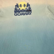 Load image into Gallery viewer, Early 00’s NIKE “Go Away” SPRTSDLX Tropical Spellout Graphic Tie Dye T-Shirt