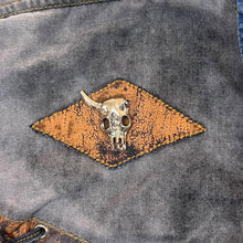 Load image into Gallery viewer, Vintage Running Bear Cowboy Western Blue Denim Popper Long Sleeve Shirt