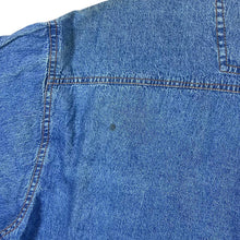 Load image into Gallery viewer, Vintage FORBIDDEN Cowboy Western Leather Panel Denim Long Sleeve Shirt