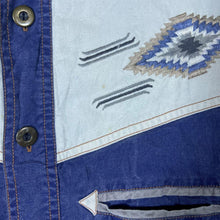 Load image into Gallery viewer, Vintage Natural Option Cowboy Western Embroidered Blue Cotton Long Sleeve Shirt
