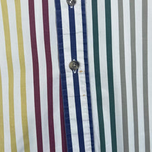 Load image into Gallery viewer, Vintage Van Heusen Multi Colour Striped Short Sleeve Cotton Button-Up Shirt