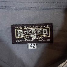 Load image into Gallery viewer, Vintage 90's Rodeo Made In Mexico Embroidered Cowboy Western Popper Long Sleeve Shirt