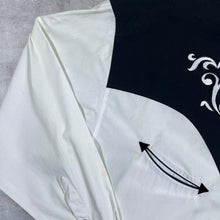 Load image into Gallery viewer, Vintage Stars & Stripes Cowboy Western Embroidered White Black Popper Long Sleeve Shirt