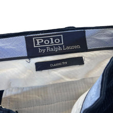Load image into Gallery viewer, Early 00's POLO RALPH LAUREN "Classic Fit" Navy Blue Corduroy Cord Straight Leg Trousers