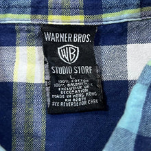 Load image into Gallery viewer, Vintage WARNER BROS STUDIO STORE (1997) Looney Tunes Taz Bugs Bunny Golf Checked Button-Up Shirt