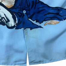 Load image into Gallery viewer, Early 00's Southpole Hip Hop Y2K Laughing Buddha Graphic Blue Short Sleeve Shirt