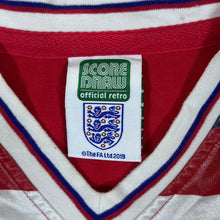 Load image into Gallery viewer, Score Draw ENGLAND Classic Retro Embroidered Patch V-Neck Football Shirt Jersey