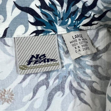Load image into Gallery viewer, Early 00's No Fear Hawaiian Tribal Floral Surfer Skater Graphic Short Sleeve Cotton Shirt
