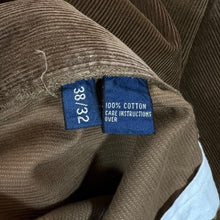 Load image into Gallery viewer, Early 00's POLO RALPH LAUREN Classic Brown Corduroy Cord Straight Leg Turn-Up Trousers