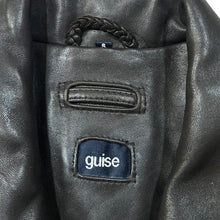 Load image into Gallery viewer, Vintage GUISE Classic Genuine Real Black Leather Zip Bomber Jacket