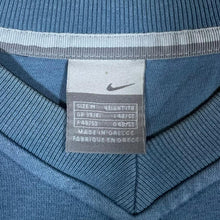 Load image into Gallery viewer, Early 00's NIKE Silver Tag Classic Embroidered Mini Logo Blue V-Neck Sweatshirt