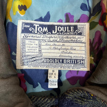 Load image into Gallery viewer, TOM JOULE Tartan Plaid Check Leather Collar Floral Lined Country Field Coat Jacket