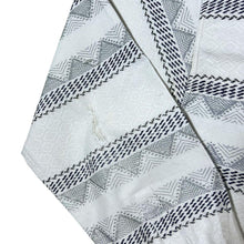 Load image into Gallery viewer, Vintage Tom Tompson Crazy Abstract Patterned White Grey Long Sleeve Flannel Shirt