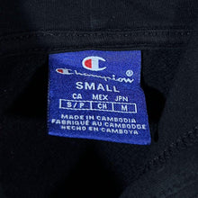 Load image into Gallery viewer, Champion Classic Embroidered Big Logo Spellout Pullover Black Hoodie