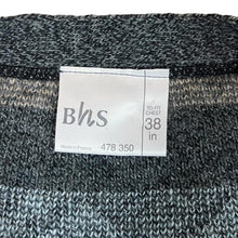 Load image into Gallery viewer, Vintage 90's BHS Grandad Patterned Wool Knit Button Cardigan Sweater