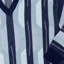 Load image into Gallery viewer, Vintage PIERRE SANGAN Grandad Patterned Acrylic Wool Cotton Blend V-Neck Sweater Jumper
