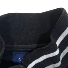 Load image into Gallery viewer, Nautica Mini Logo Black Velour 1/4 Zip Pullover Sweatshirt