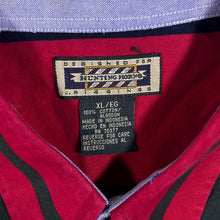 Load image into Gallery viewer, Vintage 90's Hunting Horn Bold Multi Colour Striped Cotton Long Sleeve Button-Up Shirt