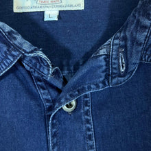 Load image into Gallery viewer, Early 00's ARMANI JEANS Classic Pocket Tab Navy Blue Cotton Long Sleeve Shirt