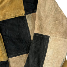 Load image into Gallery viewer, Vintage 100% Pig Suede Genuine Real Leather Packwork Leather Jacket