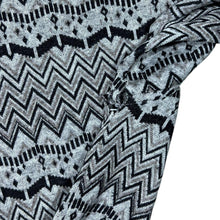 Load image into Gallery viewer, Vintage Time Sport Crazy Abstract Patterned Black Grey Long Sleeve Polo Shirt