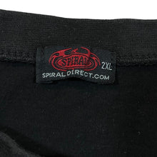 Load image into Gallery viewer, Early 00's SPIRAL DIRECT Gothic Wolf Animal Portrait Wildlife Graphic Rolled Sleeve T-Shirt