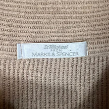 Load image into Gallery viewer, Vintage 90's ST MICHAEL Marks & Spencer Ribbed Brown Beige Long Sleeve Polo Shirt