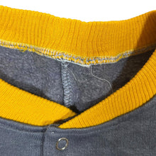 Load image into Gallery viewer, Vintage 90's REGO "Land Of Fishing" Souvenir Spellout Graphic Colour Block Button Sweatshirt