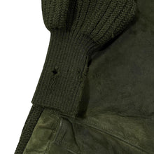 Load image into Gallery viewer, Vintage 90's MAYBORNE OF BOURNEMOUTH Suede Panel Acrylic Wool Knit Button Cardigan Sweater Jumper