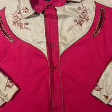 Load image into Gallery viewer, Vintage Apaci Cowboy Western Suede Effect Panel Cotton Long Sleeve Shirt