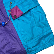 Load image into Gallery viewer, Vintage 90's OCEAN SPRAY Colour Block Crazy Pattern Lined Windbreaker Cagoule Jacket