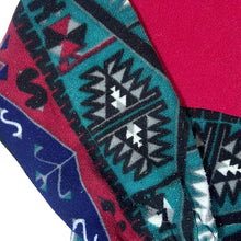 Load image into Gallery viewer, Vintage Crazy Abstract Patterned Colour Block Zip Fleece Sweatshirt